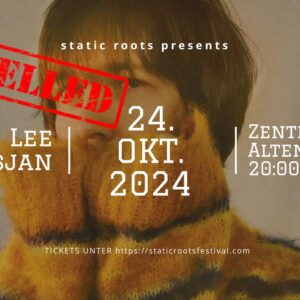 Aaron Lee Tasjan Static Roots Presents Zentrum Altenberg Oberhausen 24 Okt 2024 Cancelled